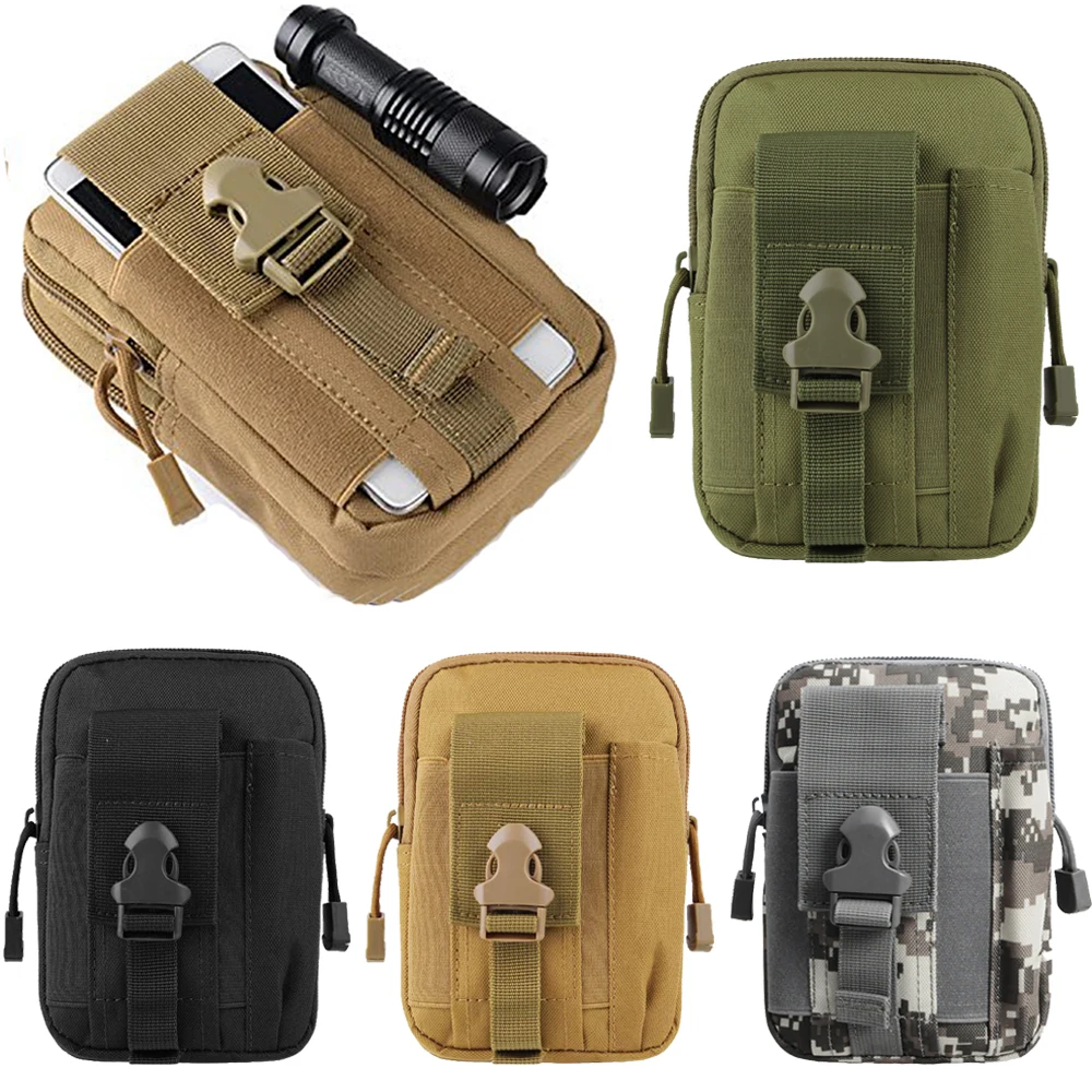Tactical Molle Pouch Waist Belt Bag CellPhone Holster  EDC Tool Gadget Storage 