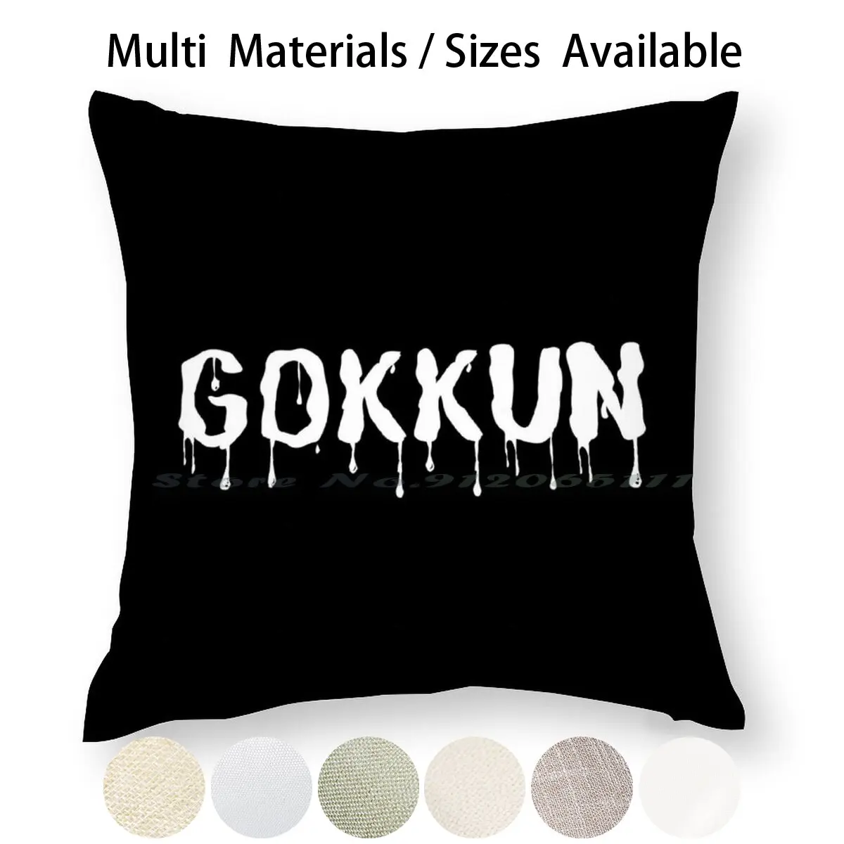 Gokkun Pillow Case Throw Pillow Cover Cotton Linen Flax Gokkun Bukkake