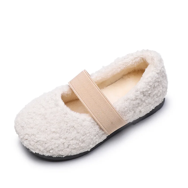 

AFDSWG Autumn and winter new girls lambskin cotton shoes White girl snow shoes black sport shoes kids,child shoes kids