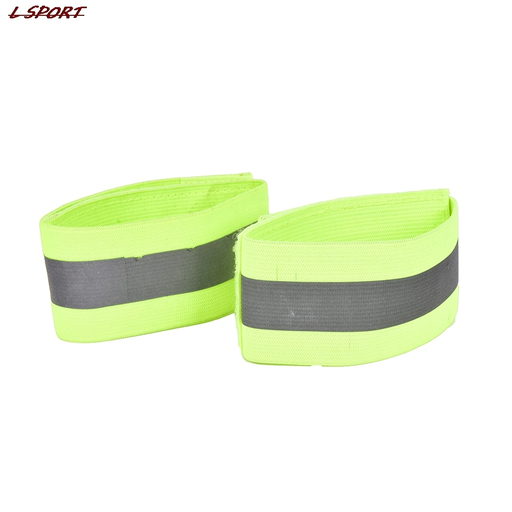 Safety reflector armband 2PCS Green High Visibility Reflective Wristband Bracelet band Running night Cycling Jogging