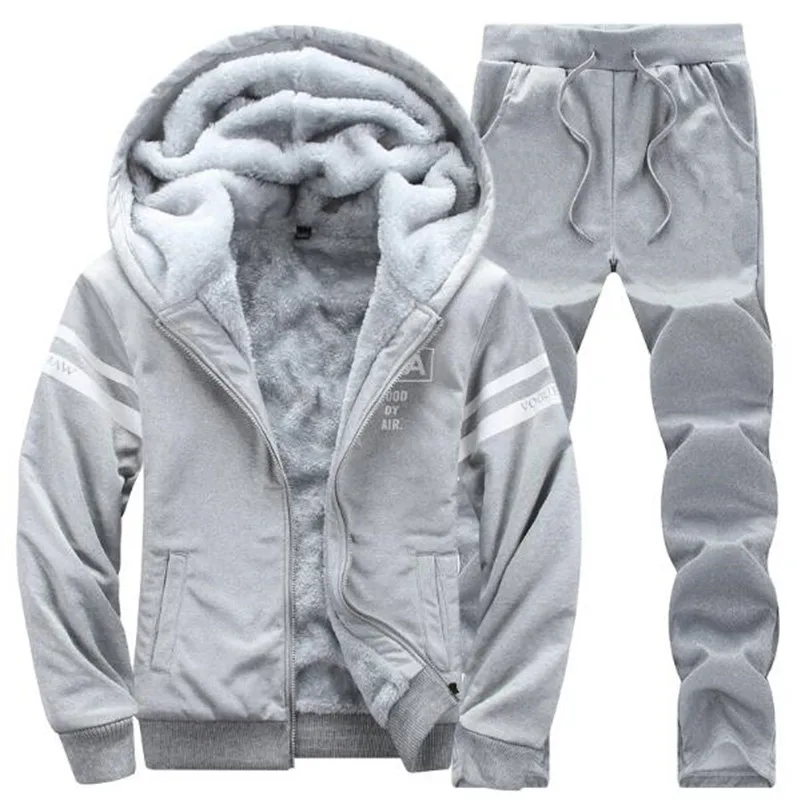 2019 NEW Tracksuit Men's set Winter Running Two Piece Sets Cotton Inner Fleece Thick Hooded 2PC Jacket Pants Sport Jogging Suits 2019 NEW Tracksuit Men's set Winter Running Two Piece Sets Cotton Inner Fleece Thick Hooded 2PC Jacket Pants Sport Jogging Suits