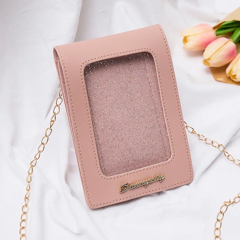 

Lady Bag Cover Type Sequin Shoulder Chain Mobile Phone Bag Foreign Trade Wholesale's Standard Decoration 2019 Summer New Product