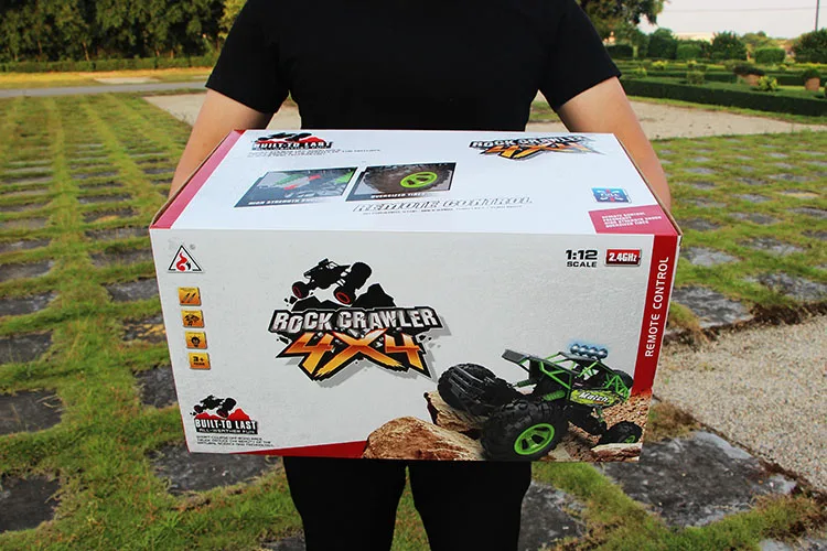 1:12 4WD RC автомобили 2,4G радиоуправление 4x4 вождение автомобиля двойной привод двигателей Bigfoot автомобиль высокая скорость внедорожные Грузовики Игрушки для детей - Цвет: Original Box