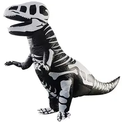 Гигантский Скелет надувной костюм динозавра T-Rex взрывать динозавр Fossil костюм дети