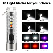Mini lampe de poche d'urgence pour voiture, Rechargeable par USB, lumières de nuit portables, Flash rouge, lumière LED en bord de route, pour Camping et voiture