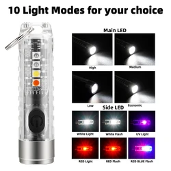 Mini lampe de poche d'urgence pour voiture, Rechargeable par USB, lumières de nuit portables, Flash rouge, lumière LED en bord de route, pour Camping et voiture 