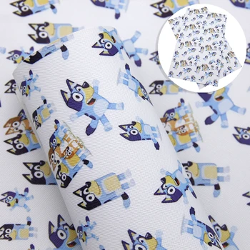

20*34cm Dog Printed Faux Leather Fabric for Bows Leather Sheet in Crafts DIY Handmade Materials,1Yc11781