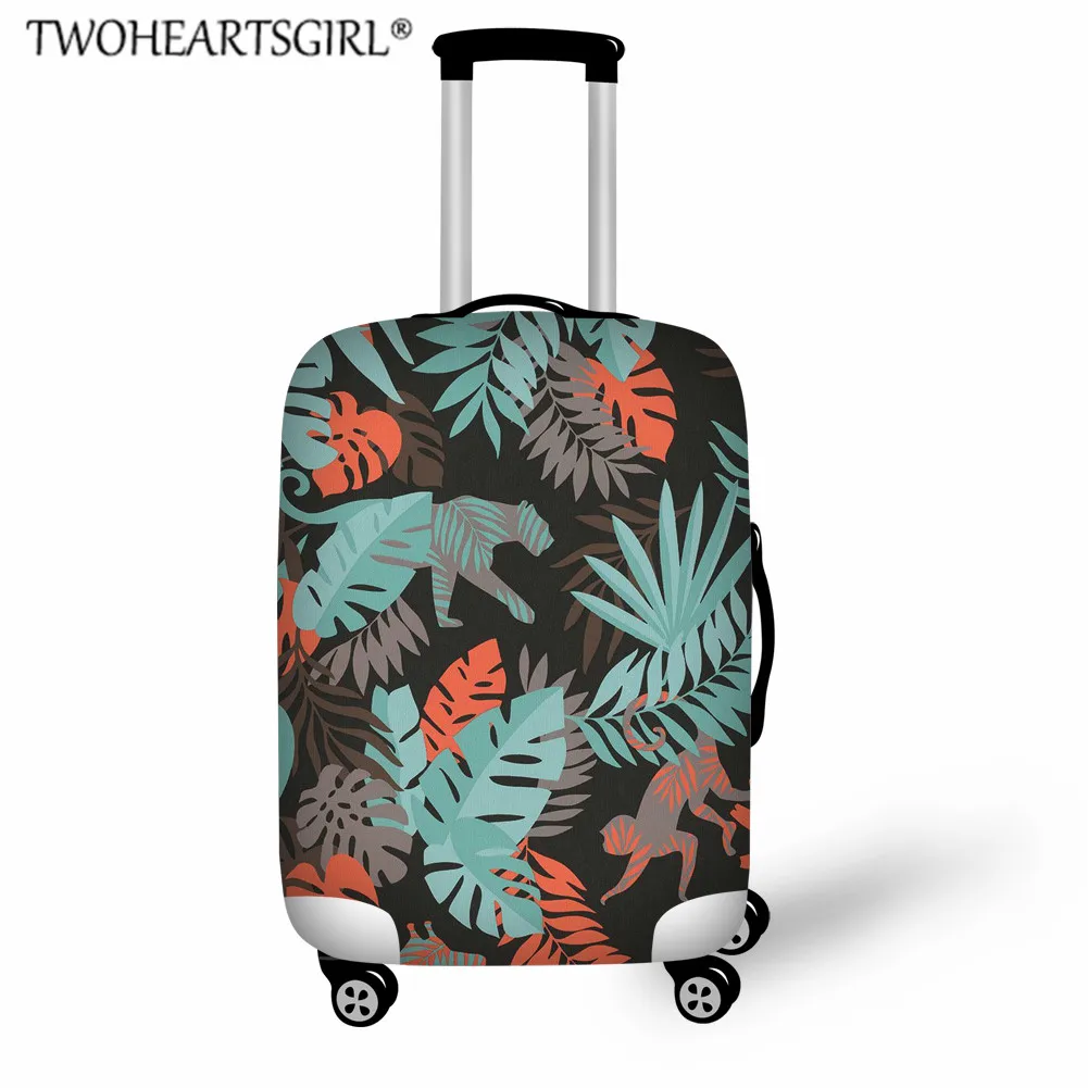 YY0873 TWOHEARTSGIRL Flowers Birds Travel Luggage Cover for 18-32Inch Suitcase Travel Bag Protection Elasticity Case Luggage Bag Cover - Цвет: YY0873
