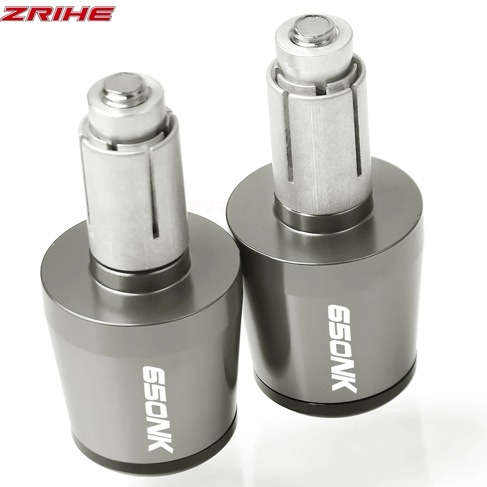 С логотипом 650NK 22 мм 7/" CNC алюминиевые рукоятки мотоцикла концы руля крышки для CFMOTO 650NK - Цвет: Grey