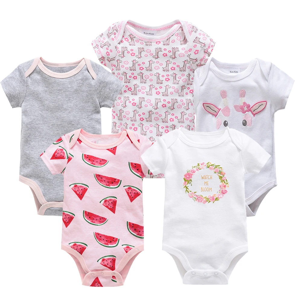Honeyzone/Детские боди из хлопка; Детский комбинезон с короткими рукавами; Одежда для новорожденных; 5 шт./лот; одежда для маленьких девочек и мальчиков; Roupa de - Цвет: HY20822291