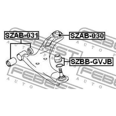 Сайлентблок рычага SUZUKI GRAND VITARA 06- передн. подв. пер. FE
