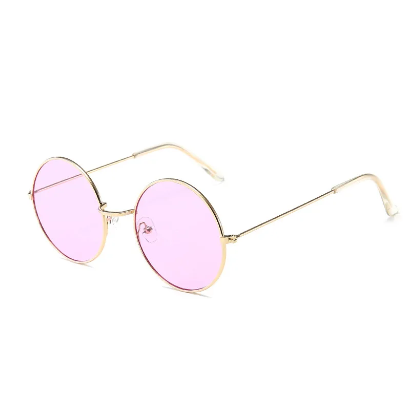 blue filter glasses 1pcs New Fashion Women Small Round Candy color Vintage sunglasses New Hip hop personality Style Color Lenses Retro metal Glasses blue light protection glasses Blue Light Blocking Glasses