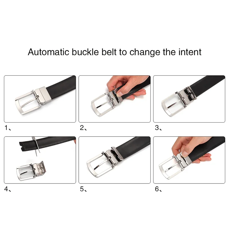 Hebilla de cinturón Destrier & Piel de cinturón reversible 32 mm
