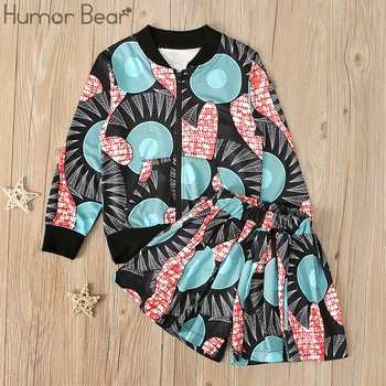 

Humor Bear 2019 Fashion Toddler Christmas Outfits African Bohemian Zipper Jacket +Shorts 2 PCS Suit Baby Clothes Kids Outfits