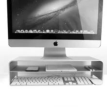 13cm Heighten Monitor Holder Double Layer Lapdesk Desktop Notebook Bracket Display Holder Keyboard Storage Rack Frame