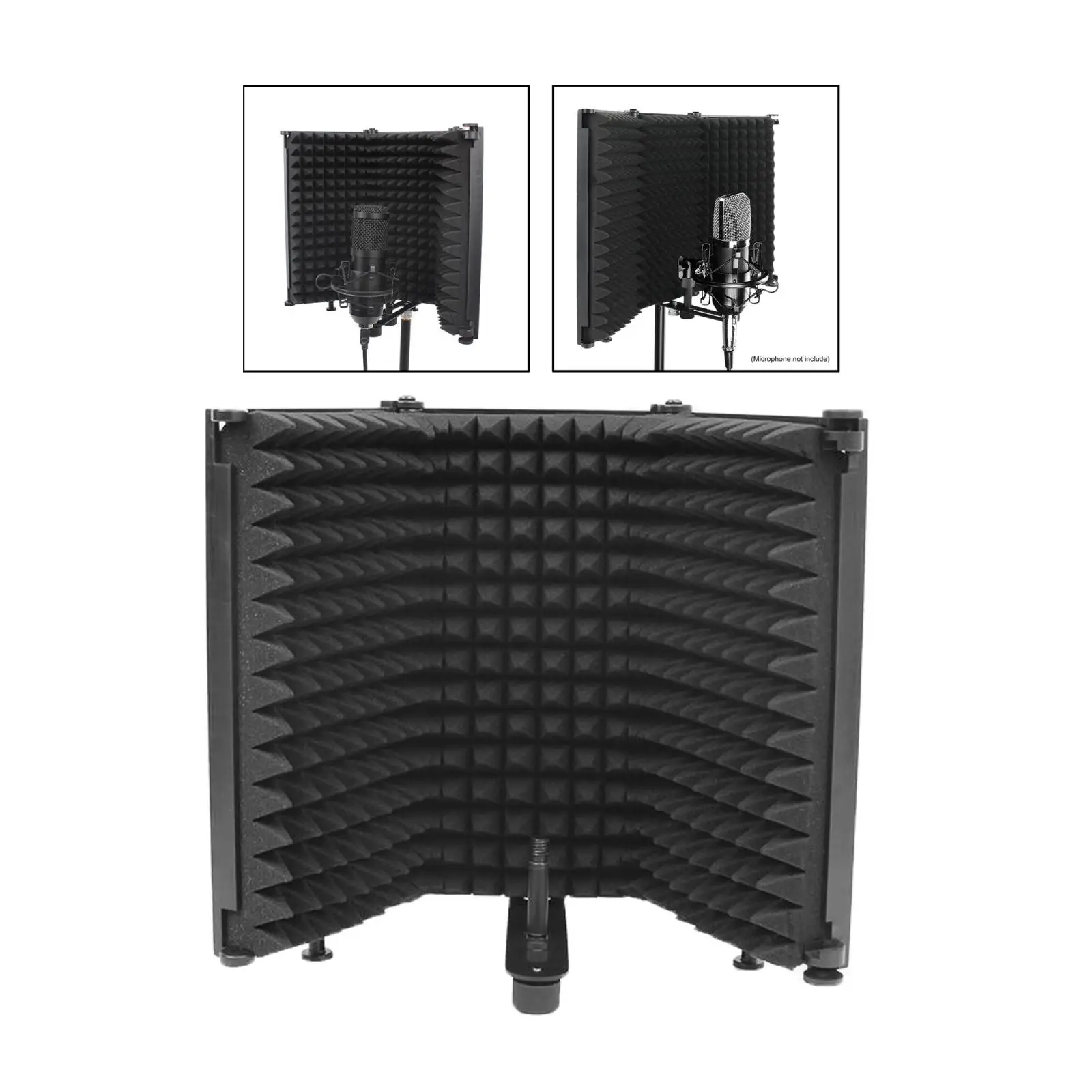 Studio Microphone Isolation Shield Foldable High Density Recording Studio