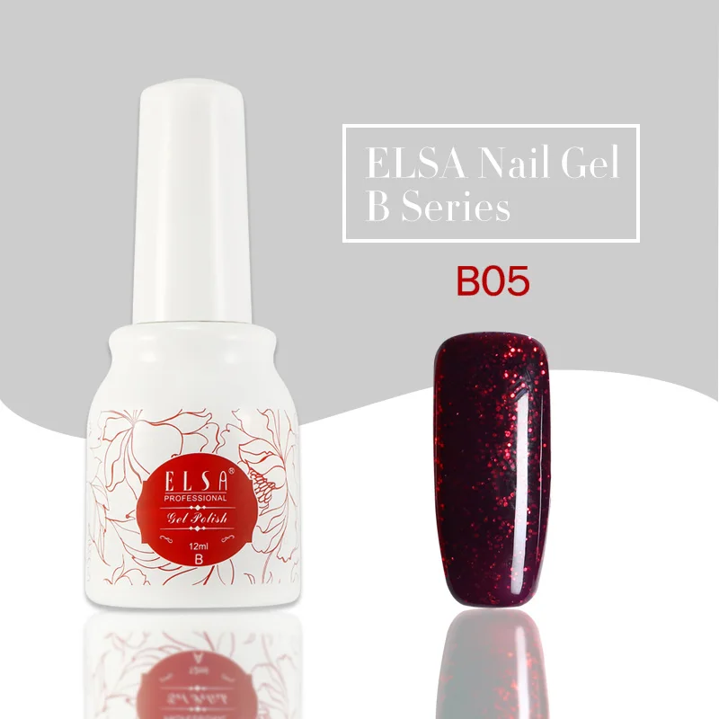 B05 Elsa набор гель-лаков UV Vernis полуперманентный праймер 12 мл поли Гель-лак серии B замачиваемый маникюрный Гель-лак для нейл-арта - Цвет: B05
