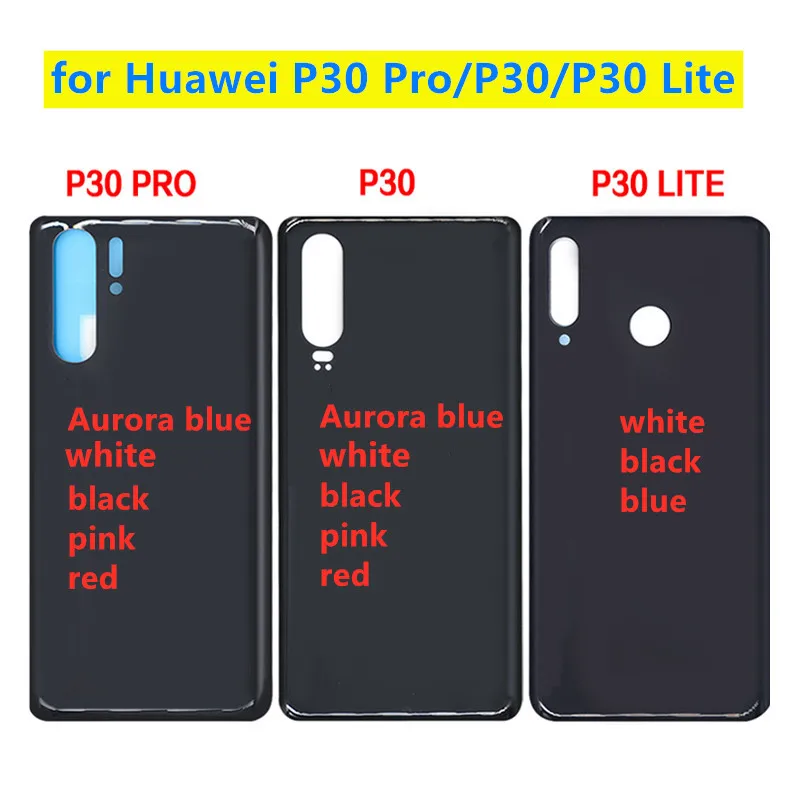 100% Новинка для Huawei P30 / Lite Крышка батарейного отсека Pro Задняя стеклянная панель