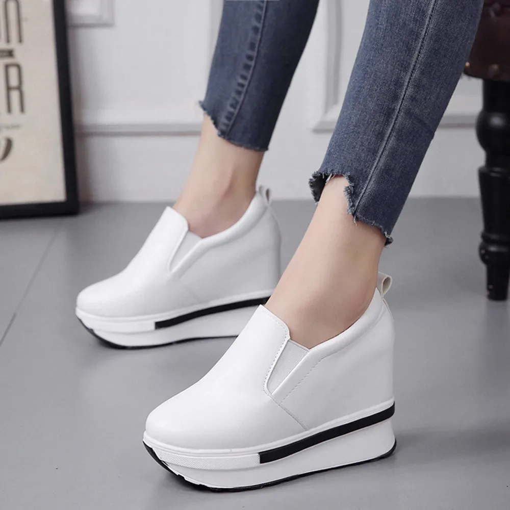 

Shoes Women Fashion Quality Women's Spring Flatform Shoes Solid Wild Round Toe Students Casual Shoes Zapatos Mujer Dropshipping