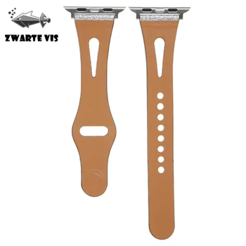 

band for iwatch 1 2 3 4 5 strap leather V-shaped hollow for Apple watch 38/40/42/44mm sequins shiny watchband bracelet women