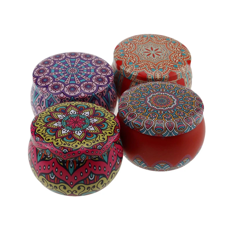

1PCS Tinplate Cans Scented Candles Cookie Candy Tea Metal Cans Eco-friendly Tin Box Wedding Christmas Gifts Home Decoration