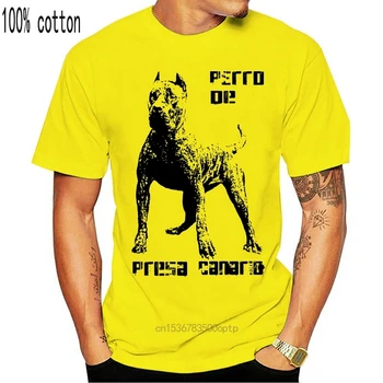 Perro De presto Canario-Camiseta gris, diseño De Perro, tallas para hombre
