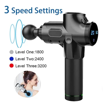 

2020 New Muscle Massage Gun Sport Therapy Massager Body Relaxation Pain Relief Slimming Shaping Massager 4 Heads With Bag