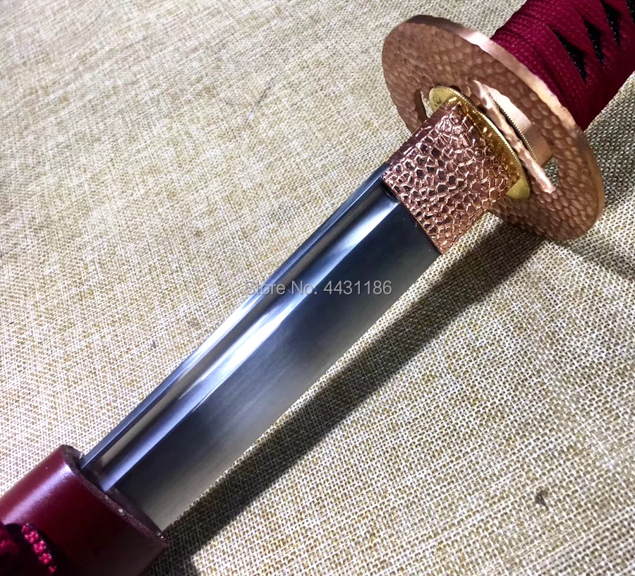 Handmade Japnaese Samurai Sword Katana Full Tang Spring Steel Blade Sharp Asia Fighting Knife Saber