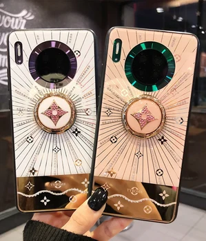 

For Huawei Mate 20 30 Pro Case Luxury Diamond With Ring Stand Gold protective back cover case for huawei P20 P30 Pro Mate20