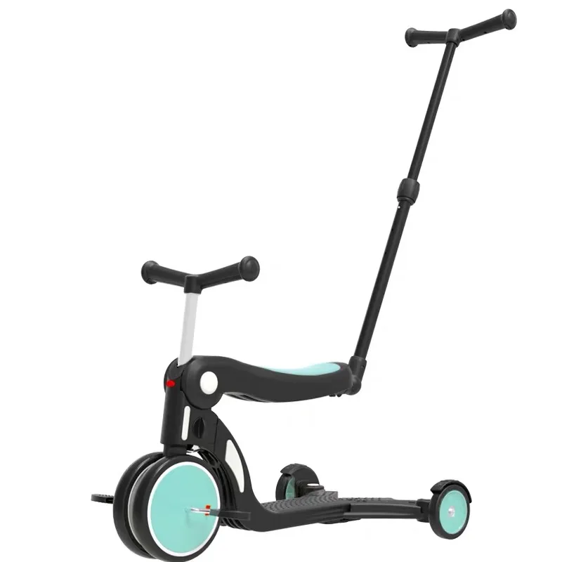 Blue T bar Детский скутер Kickboard+ трицикл+ балансировочный велосипед для От 1 до 6 лет ребенок кататься на игрушке мальчик девочка малыш скутер регулируемый - Цвет: Blue T bar