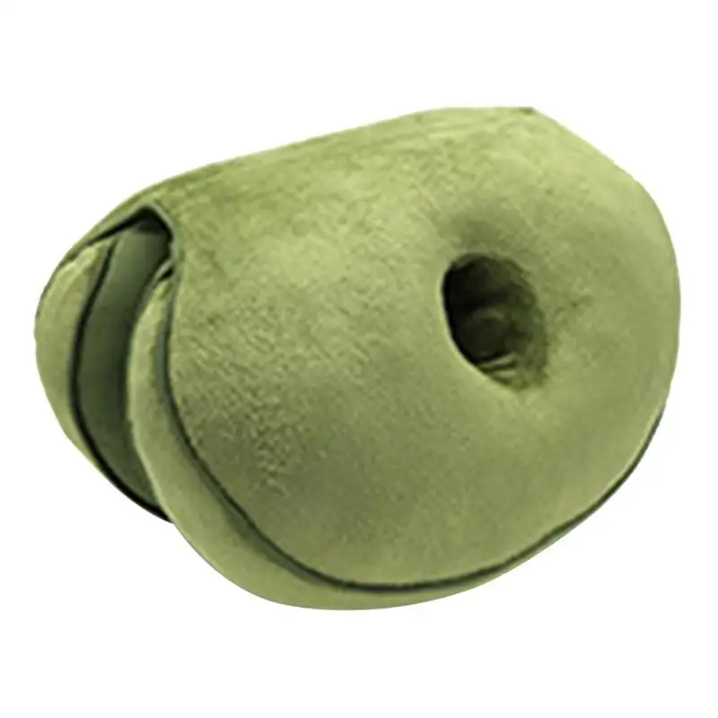 Многофункциональная двойная комфортная Подушка с эффектом памяти, подъемник сидения на бедрах, подушки с двойным круглым вырезом - Цвет: Army Green