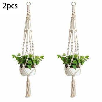 

Office Plant Hanger Gardens Flower Pot Plant Holder Large 4 Legs Macrame
