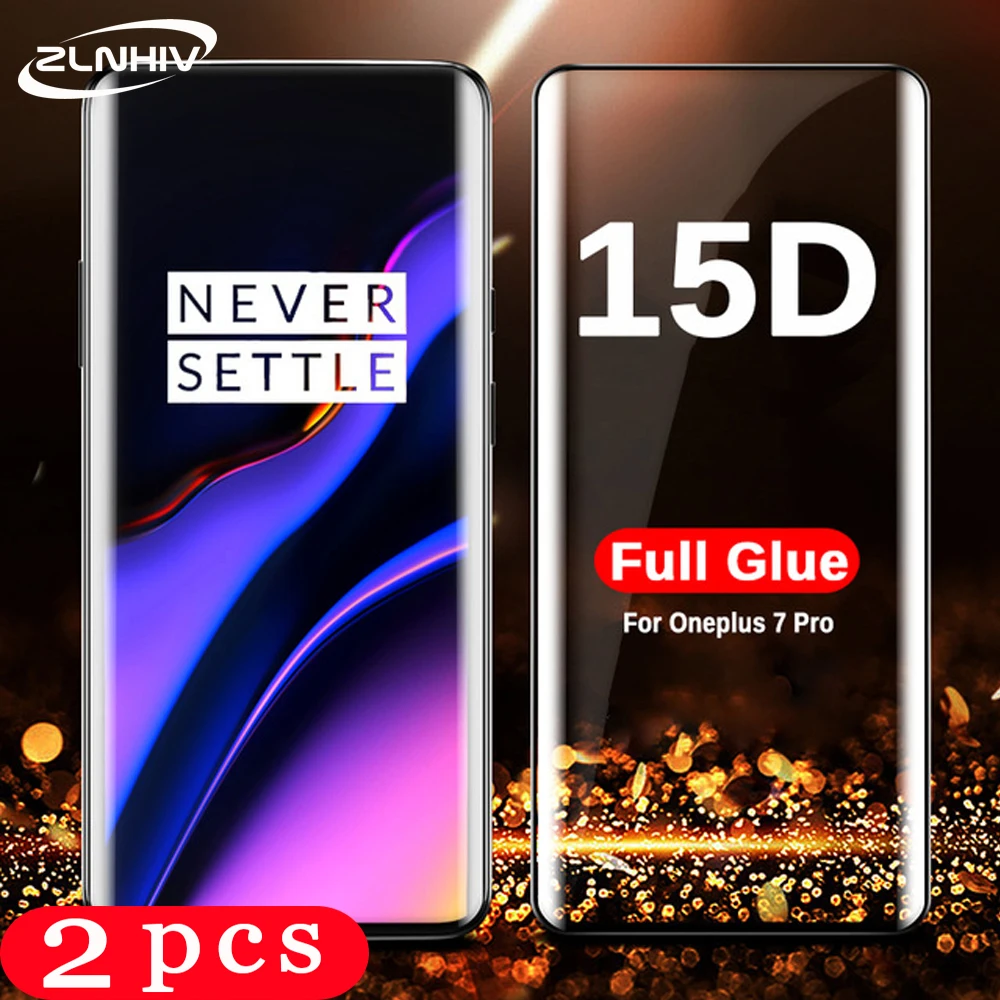2 шт для oneplus 7 7T pro Защитная пленка экрана телефона закаленное стекло 6 6T полное