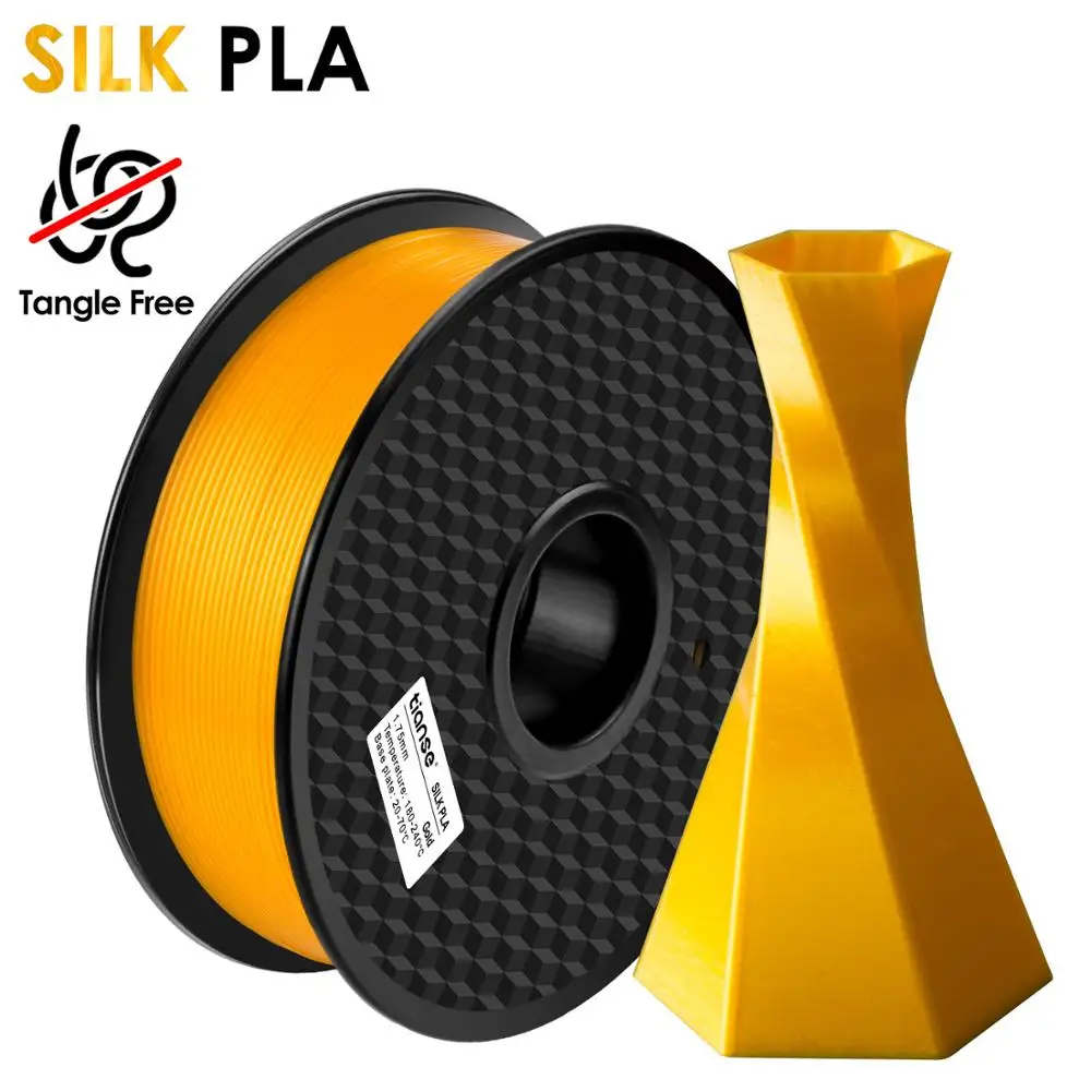 

TIANSE Silk PLA No Tangle 3D Printer Filament 1KG 1.75mm Silky Rich Luster Texture Feeling Gold Copper 3d Printing Materia
