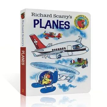 

Richard Scarry's Planes Children Airplane Cardboard Book Words Picture Book English Reading Books for Kids Classroom Montessori