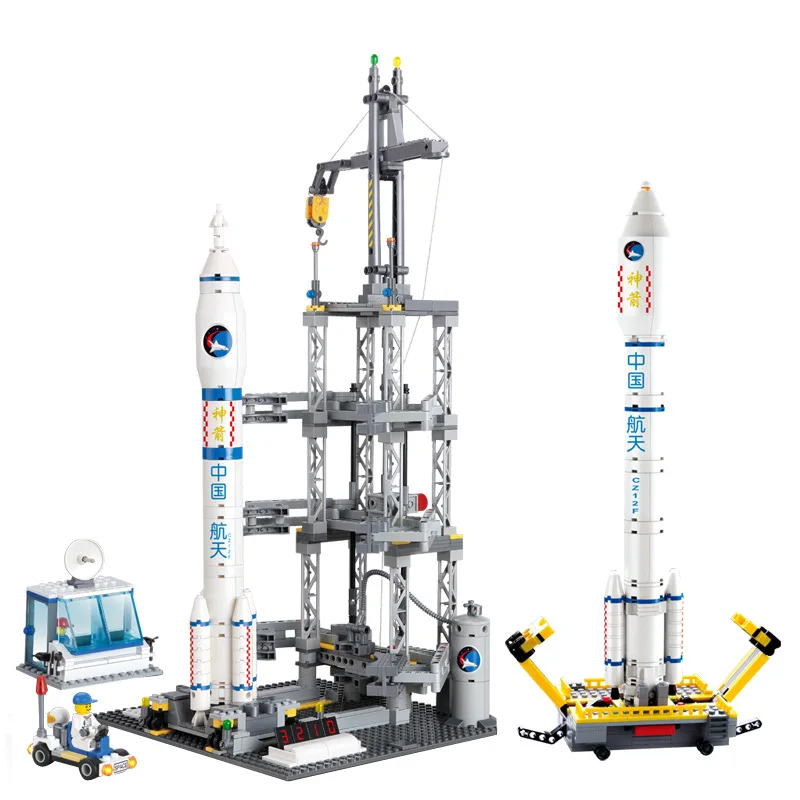 

Children Educational Building Blocks Toy Boy Intelligence Assembly Assembled Building Blocks Toy Long March 2 Rocket Launch Pad