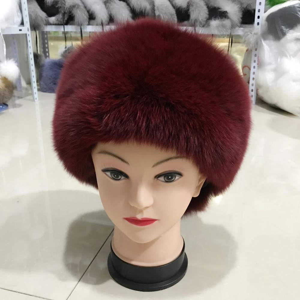 Мода для женщин и девочек Sombrero De Piel De Zorro Invierno ruasia Sombrero De Piel De Zorro Real De Las Mujeres De Calidad