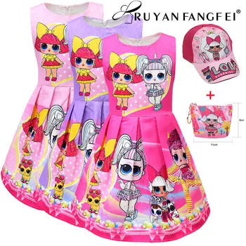 

2020 new kids sleeveless Lol dress children vest jacquard pleated skirt
