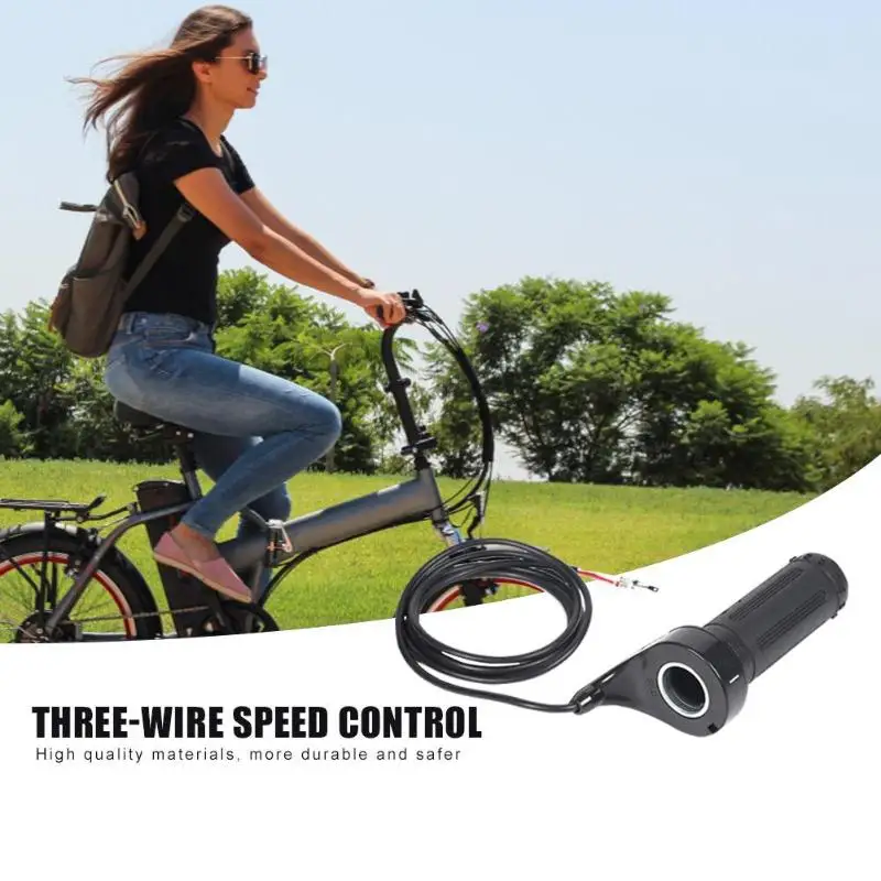 Perfect 24V 36V 48V 3 Wire Hall Twist Throttle Grip Electric Vehicle Speed Governor Bike Accessoies Bicycle Parts Bicycle handle 0