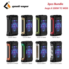 Новинка 2 шт. Geekvape Aegis X 200 Вт TC мод с чипсетом AS2.0 и 2,4 дюймовым oled-экраном электронная сигарета мод Vs Aegis Legend/Drag 2/Shogun