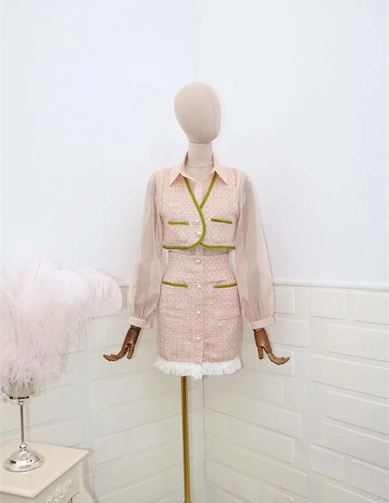 

2019 summer new French professional temperament casual three-piece suit female