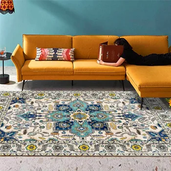 

High-End Fashion Rug Ethnic-Style Bedroom Living Room Corridor Carpet Kitchen Corridor Bed Blanket Anti-Slip Mat