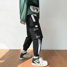 Мужские принт модного цвета, повседневные Хлопковые Штаны для отдыха, мужские брюки, эластичные спортивные штаны в стиле хип-хоп, большие размеры M-5XL