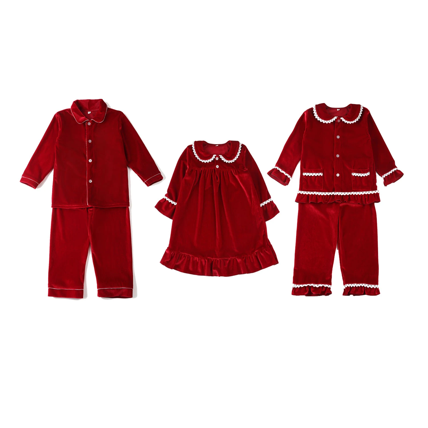 Pijamas navideños a juego para bebés y niños pequeños, conjunto ropa terciopelo, venta al por mayor, 2022|Sets de pijamas| - AliExpress