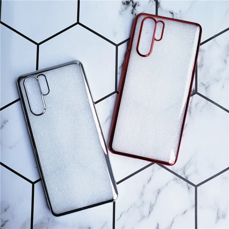 Meachy Electroplated Clear TPU Phone Case For Huawei Mate 30 20 Pro Lite P30 P20 P10 Honor 10 V20 Nova 5 4 3i |
