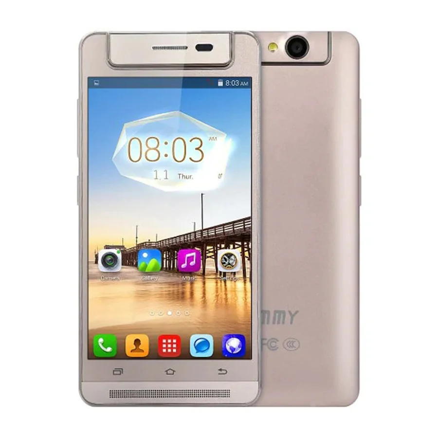 

Timmy M9 SmartPhone 5.0 Inch Android 4.4 MT6582 Quad Core 1GB RAM 8GB ROM WiFi GPS Rotatable Camera 5.0MP Bluetooth Telephone