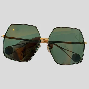 

Oversized Square Sunglasses Women Designer Metal Frame Rectangle Sun Glasses UV400 Shades