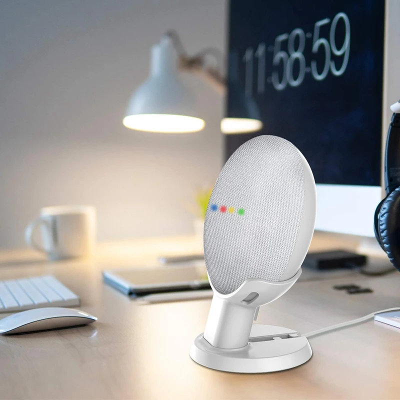 Для Google Home мини-подставка с креплением голосовые ассистенты компактный держатель для кухни спальни для учебы аудио держатель Acesorios(белый