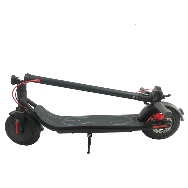 

Adult Kick Scooter with 8.5 inch Big Wheels Folding Dual Suspension e Scooter Adjustable Height Supports 100KG