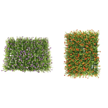 

2 Pcs Artificial Meadow Artificial Grass Wall Panel for Wedding or Home Decorations-4 & 7